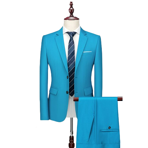 Costume Mariage Homme Bleu Turquoise