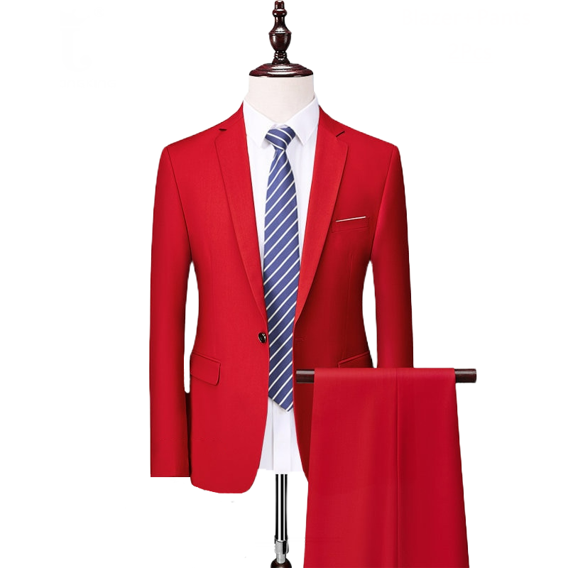 Costume Mariage Homme Rouge